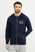 Helly Hansen bluza bawełniana HH LOGO męska kolor granatowy z kapturem z nadrukiem 30393