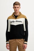 Svetr Helly Hansen Apres pánský, červená barva, s pologolfem, 66025