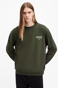 AllSaints bluza bawełniana UNDERGROUND męska kolor zielony  M033NB