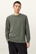 AllSaints bluza bawełniana RAVEN CREW męska kolor zielony gładka M037NB