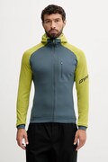 Dynafit bluza sportowa Radical Polartec kolor zielony z kapturem wzorzysta 08.0000071122