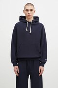 Champion bluză Hooded Sweatshirt barbati, culoarea albastru marin, cu glugă, neted, 220705