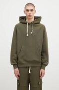 Champion bluză Hooded Sweatshirt barbati, culoarea verde, cu glugă, neted, 220705
