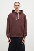 Champion bluză Hooded Sweatshirt barbati, culoarea maro, cu glugă, neted, 220705