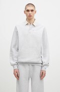 Mikina Champion Polo Neck Sweatshirt pánska, šedá farba, melanžová, 220708