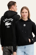 Bavlněná mikina Lacoste tmavomodrá barva, s kapucí, s potiskem, SH2740