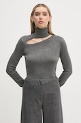 Gaudi sweter damski kolor szary z golfem 421BD53013