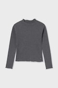 Detské tričko s dlhým rukávom Mayoral šedá farba, s polorolákom, 7002