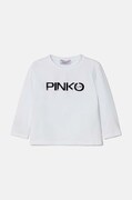 Pinko Up longsleeve copii culoarea alb, F4PIBGTH204