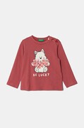 United Colors of Benetton longsleeve dziecięcy kolor różowy 3P4ZG10FV