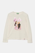 United Colors of Benetton longsleeve bawełniany dziecięcy kolor beżowy 3ATNC10ML