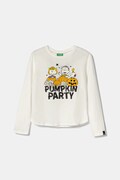 United Colors of Benetton longsleeve din bumbac pentru copii culoarea alb, 3VR5C10OQ