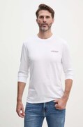 Бавовняний лонгслів Guess Jeans колір білий з принтом M4YI54 K8HM0