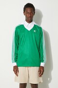 Блуза с дълги ръкави adidas Originals Adicolor Piqué Football Long Sleeve в зелено с апликация IX5225