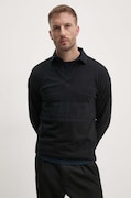 United Colors of Benetton longsleeve din bumbac culoarea negru, neted, 3G9WU3020