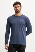 Jack Wolfskin longsleeve sportowy Vonnan kolor granatowy gładki A60291