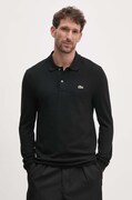 Бавовняний лонгслів Lacoste колір чорний однотонний PH4013