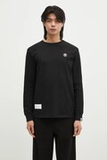 AAPE longsleeve bawełniany Moon Face Logo kolor czarny gładki AAPLTM1540XXN