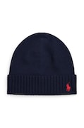 Detská vlnená čiapka Polo Ralph Lauren tmavomodrá farba biela, 323953204001