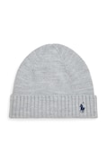 Detská vlnená čiapka Polo Ralph Lauren šedá farba biela, 323953204002