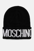 Moschino caciula din amestec de lana culoarea negru, din tricot gros, M5672 60102