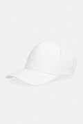 HUGO czapka z daszkiem bawełniana Cara kolor biały z aplikacją 50519255