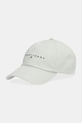 Tommy Jeans șapcă de baseball din bumbac culoarea negru, cu imprimeu, AW0AW16868