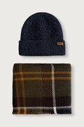 Barbour czapka i szalik damska zielona LGS0094