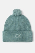 Вълнена шапка Calvin Klein в тюркоазено от вълна K60K612586