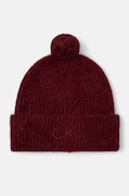 Вълнена шапка Calvin Klein в бордо от вълна K60K612586