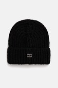 Шапка з домішкою вовни Tommy Jeans колір чорний з товстого трикотажу AW0AW16786