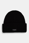 Шапка з домішкою вовни Kate Spade колір чорний з товстого трикотажу 29KS1004213