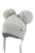 Дитяча шапка з домішкою вовни Jamiks KIERAN IIA колір сірий JZH438