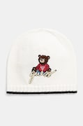 Detská čiapka Guess béžová farba biela, z tenkej pleteniny, H4BZ09 Z2QP0