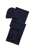 Polo Ralph Lauren czapka i szalik wełniany kolor brązowy 710951146