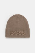 BOSS Orange czapka wełniana kolor zielony wełniana 50522449