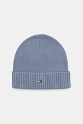 Tommy Hilfiger czapka z domieszką kaszmiru kolor niebieski AM0AM12796