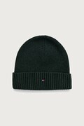 Tommy Hilfiger czapka beanie męska z dodatkiem kaszmiru zielona AM0AM12796