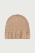 Tommy Hilfiger beanie kapa za muškarce s dodatkom kašmira bež AM0AM12796