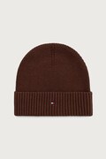 Tommy Hilfiger beanie kapa za muškarce s dodatkom kašmira smeđa AM0AM12796