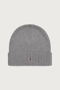 Tommy Hilfiger beanie kapa za muškarce s dodatkom kašmira siva AM0AM12796
