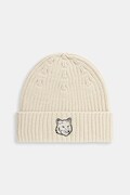 Maison Kitsuné wool beanie Bold Fox Head green color MM06111KT1022