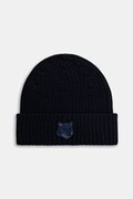 Maison Kitsuné wool beanie Bold Fox Head green color MM06111KT1022