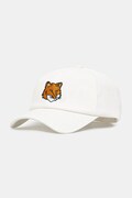 Maison Kitsuné berretto da baseball in cotone Large Fox Head colore nero con applicazione MM06103WW0096