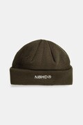 Шапка NEIGHBORHOOD колір зелений з товстого трикотажу 242YGNH.HT02