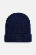 Шапка Puma Classics Mid Fit Beanie в тъмносиньо от плътен трикотаж 025677