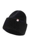 Вовняна шапка Fjallraven Heavy Beanie колір чорний з товстого трикотажу вовна F12100006.550