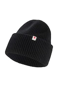 Вълнена шапка Fjallraven Heavy Beanie в черно от плътен трикотаж от вълна F12100006.550