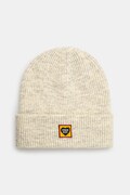 Шапка с вълна Human Made Big Beanie в бежово от плътен трикотаж HM28GD026