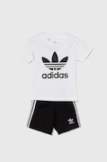 adidas Originals komplet bawełniany niemowlęcy SHORT TEE SET kolor biały JE0521